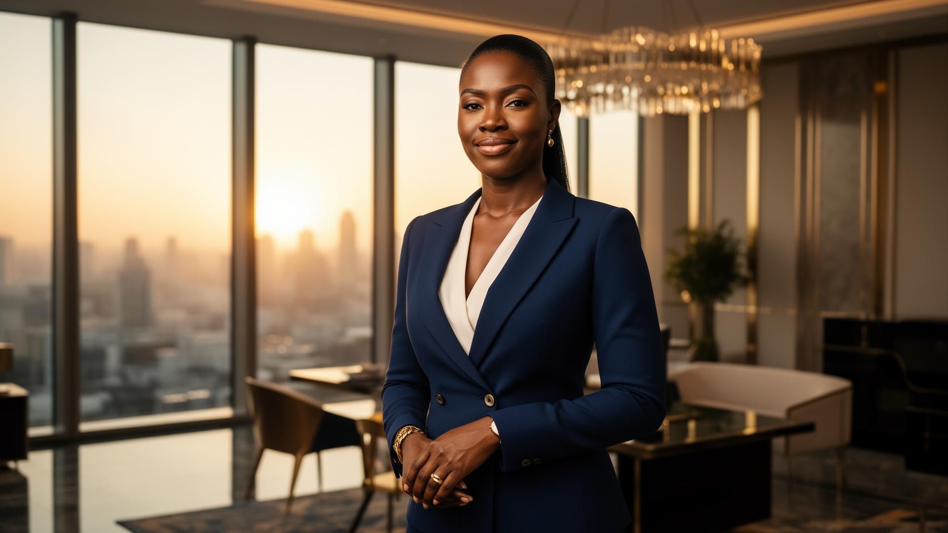 Confident woman executive leader